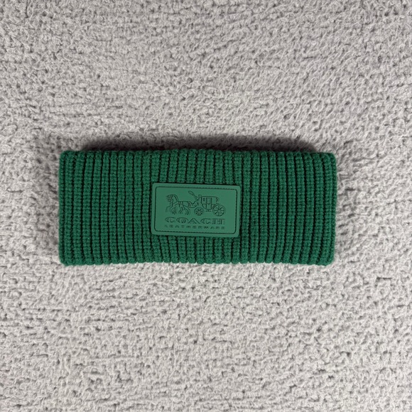 Coach Accessories - Coach Logo Ear Warmer Headband Womens One Size Green Knit Winter